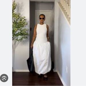 Nwt Zara ballon  dropped waist Elegant Maxi Dress